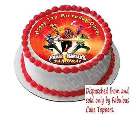 Power Rangers Personalized Cake Topper Icing Sugar Paper 7 5