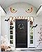 Large Size Halloween Garage Door Decorations 25.59inches - Monster Face House Archway Outdoor Decor with LED Eyes Teeth (Assembly Needed)