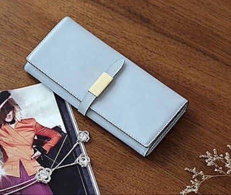 Amazon レディース 財布 長財布 シンプル 多機能 セカンド財布 秋 かわいい ブルー Mostyle 財布