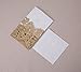 WISHMADE 50 Count Elegant Laser Cut Wedding Invitations Cards Kits Gold Champagne White Printbable Paper with Envelopes Sets
