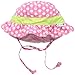 i play. by green sprouts Baby & Toddler Bucket Sun Protection Hat | All-day UPF 50+ sun protection for head, neck, & eyes,Hot Pink Daisy,2T/4T