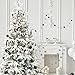 ITART 127ct Christmas Tree Ornaments Decorations Assortment Including Tree Topper Balls Snowflakes Stars Pine Cones Miniature Gift Boxes and Beads Garlands Finial (White and Black)