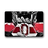 LaHuo Sports Teams Ohio State Buckeyes Doormats Outdoor Indoor Stairs Bath Front Door Small Rug Machine-Washable Neoprene Rubber Doormat 18-Inch By 30-Inch