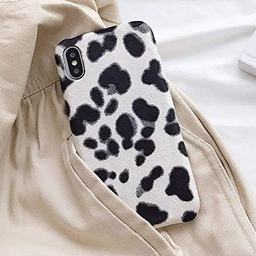 Lafunda For iPhone 7 Plus iPhone 8 Plus Case, Gel Skin TPU Case, Ultra Slim Shockproof Flexible Soft Rubber Back Bumper Case Cover, Stylish Leopard Velvet Animal Print Protective Shell Case White