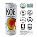 Koe Kombucha Cans, Mango | Organic Sparkling Fruit Drinks With Live Probiotics and Vitamin C | 12 oz Pack of 12