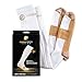 Copper Compression Socks Women Men (White) Medical Athletic Diabetic Knee High Graduated Calf Sock -Best for Flight Travel Nurses Running Sports Varicose Veins Pregnancy (M Sz 7-9) US