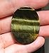 40x30mm Oval Cabochon CAB Flatback Semi-Precious Gemstone Ring Face (Green Tiger Eye)