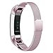 Oitom Bands Compatible Fitbit Alta HR Accessory/Fitbit Alta/Fitbit Alta Ace,Stainless Steel Magnet Replacement Bands,(2 Size) Large Small (12 Color) Silver Black Rose Gold Pink Blue Brown Rainbow