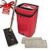 E-Day Smart Flat Mop Bucket with Wringer for Home Kitchen Floor Cleaning - Microfiber Mop System with Bucket and 2 Washable Mop Pads - Dry or Wet Floor Mop Set with Self-Cleaning System - Red