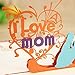 Creawoo Beautiful 3D Pop Up Mom Greeting Card for Mom, Mother's Day and Birthday Greeting Card. I Love Mom Card with Envelope.