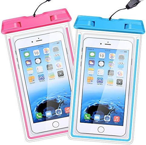 Waterproof Case, 2 Pack Niniber Phone Dry Bag Pouch for Outdoor Water Sports Case For iPhone7 /7plus, 6S/ 6S Plus, Samsung Galaxy Note 5 S8 S7 S6 Edge, HTC and Other Phones Up To 6 Inches