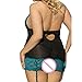 ManxiVoo Fashion Women Sexy Lace Underwear Plus Size Uniforms Bandage Halter Top Temptation Lingerie (XXL, Black)