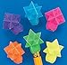 Star Shaped Eraser Pencil Toppers - Bulk Set of 144, Bright Neon Colors - Classroom Handouts and Party Favors
