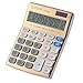AYPBAIM Desktop Calculator with 12-Digit Large Display,Solar Battery LCD Display Office Calculator (Gold)