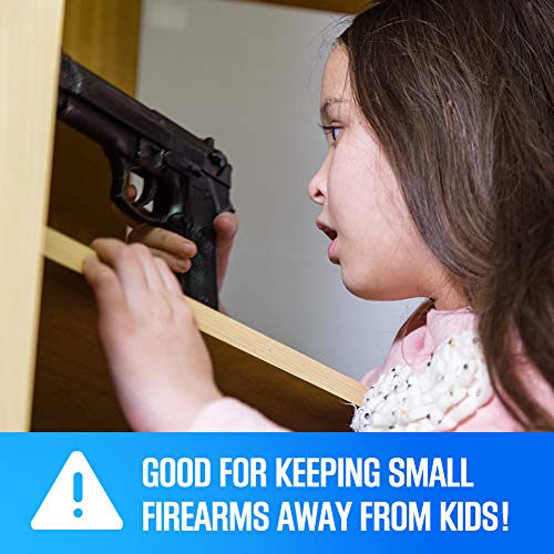 RPNB Gun Safe, Quick-Access Smart Pistol Safe Handgun Security Safe with LED & RFID Quick Access, 11" x 7" x 1.8", Single Pistol