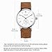 Bauhaus Watch Men's Automatic Watch FEICE Mechanical Wristwatch Minimalist Stainless Steel Leather Band Casual Dress Watches for Women Unisex #FM201 (Brown)