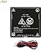 Anet Aluminum MK2 MK3 12V Heated Bed Hotbed Upgrade with Hotbed Wire Cable Line for for Anet A8 A6 3D Printer, Black 220x220mm