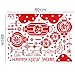 Whaline Chinese New Year Window Clings Decal Wall Stickers 2019 Spring Festival Decorations Removable Art Décor for Home Restaurant Store Party Supplies
