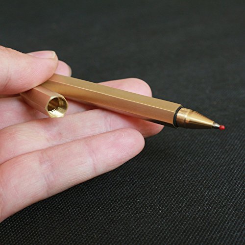 EKLOEN SixEdge Solid Brass Pen, EDC Pocket Pen Signature Pen Pocket