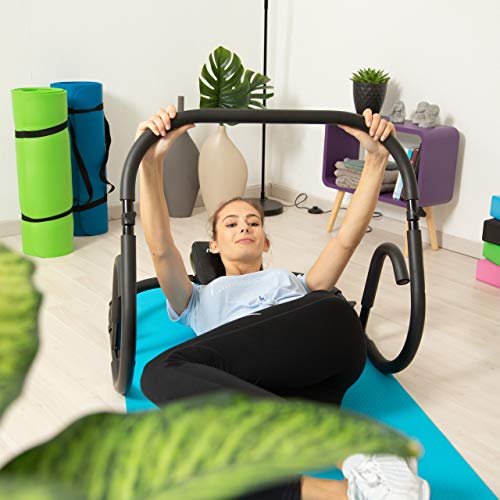 Relaxdays-Bauchtrainer-AB-Roller-Bauchmuskeltrainer-faltbar-HxBxT-66-x-70-x-70-cm-Sixpack-Fitness-Trainer-schwarz