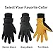 OZERO Winter Gloves -30°F Thermal Snow Work Ski Glove - Deerskin Suede Leather Palm and Polar Fleece Back with Insulated Cotton - Windproof Water-resistant Warm hands in Cold Weather for Women and Men