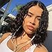 VRZ Glueless Short Bob Wigs Human Hair Lace Front Wigs Brazilian Virgin Human Hair 13x6 Lace Front Bob Wigs for Black Women Pre Plucked with Baby Hair Short Wavy Bob Wigs Natural Color (8 Inch)