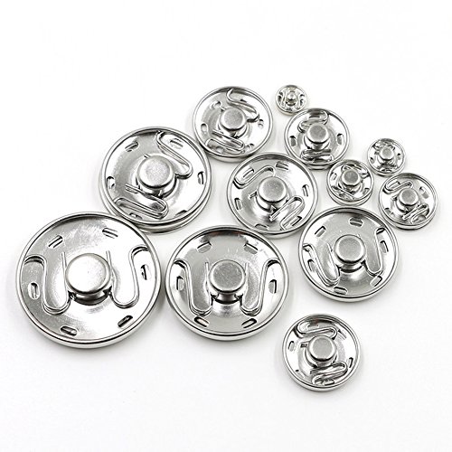 Metal Snap Button Clasps Fastener Press-stud /Great for Closure Purse Handbag Clothes Sewing Craft,Pack of 10 - Thumbnail 2