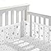 BreathableBaby | Classic Crib Bedding Set | Helps Prevent Arms and Legs from Getting Stuck Between Crib Slats | Independently Tested for Safety | 3 Piece | Star Light White and Gray