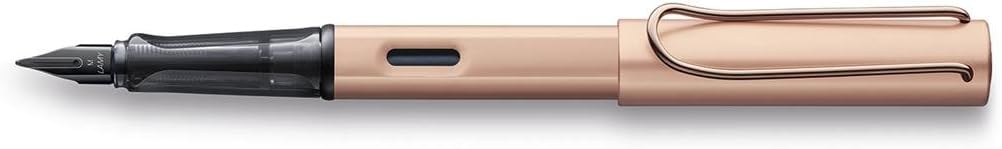 LAMY Lx rosegold fountain pen, PVD-coated nib & ergonomic grip, steel nib in size M, lightweight aluminum body