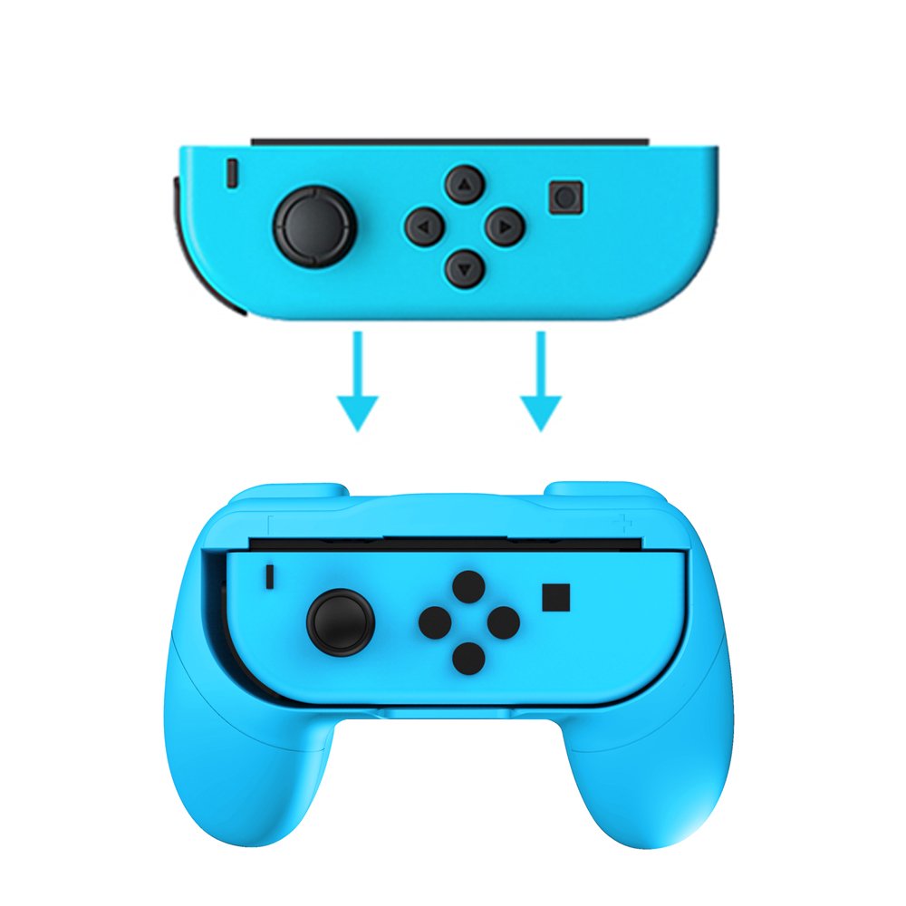 Giochi Controller Joy-con Grip Kit per Nintendo Switch, Lammcou Custodia Protettiva Ergonomica per Nintendo Switch Grip Handheld Custodia Protettiva per Tutti Gli Switch Nintendo (2-pack, Blu e Rosso)