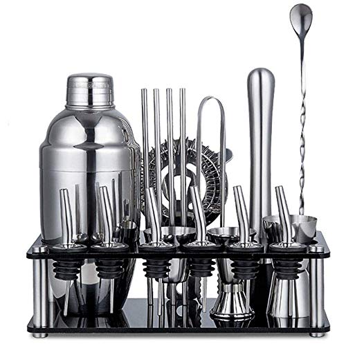 Home Cocktail Shaker Kit Siegel Partyzubehör Boston Cocktail Shaker Set 350ML + Regal + Entsafter – Bild 5