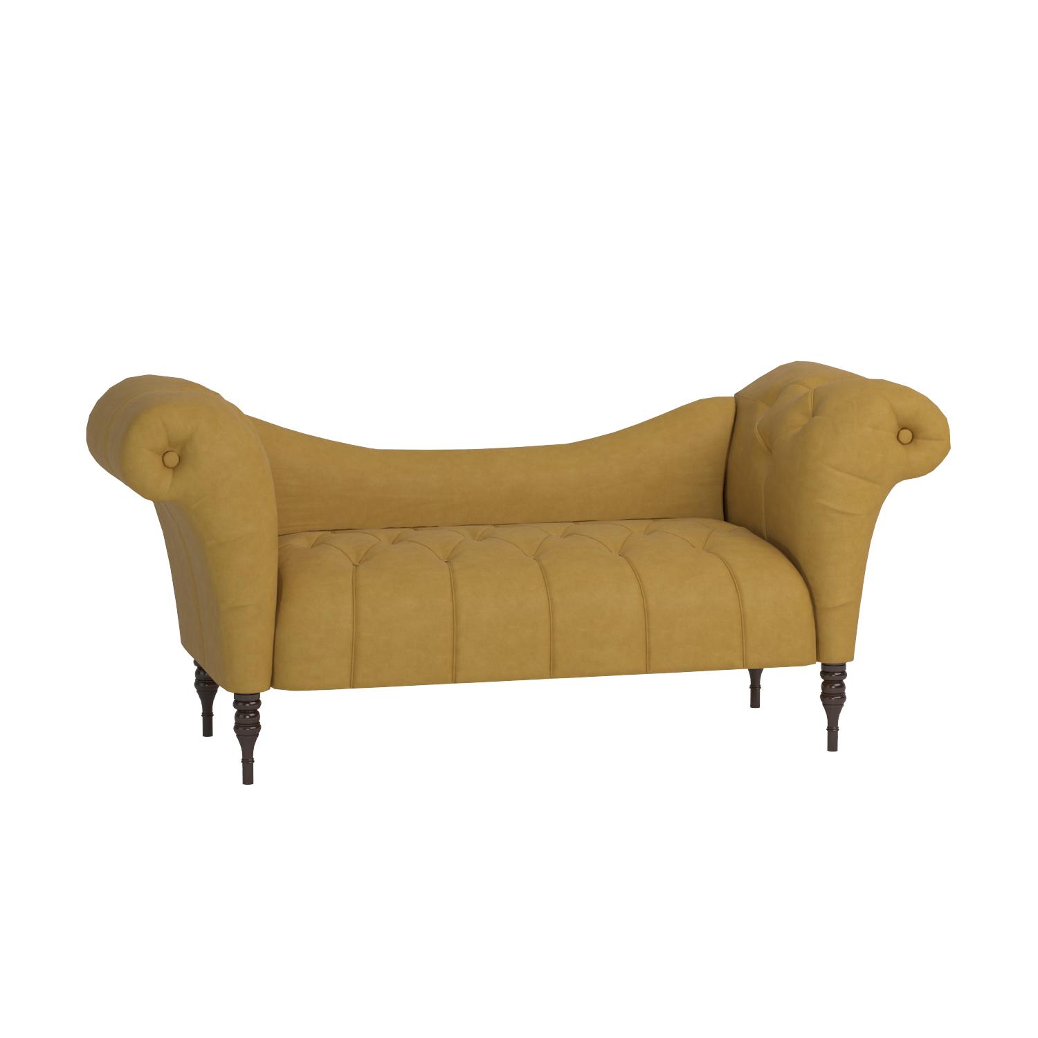 Amazoncom Skyline Furniture Tufted Chaise Lounge In Linen French