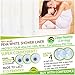 Clean Healthy Living Heavy Duty PEVA White Shower Curtain Liner with Magnets & Suction Cups - 70 X 72 in. Long