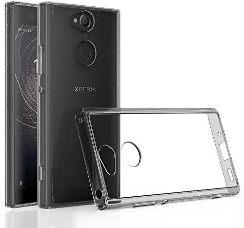 Ziaon Advanced Super Series [Ultra Acrylic Clear Back] [Scratch Resistant] Back Cover with TPU Bumper + Transparent Panel for Sony Xperia XA2 Ultra/ XA2 Ultra Dual- Cryal Black