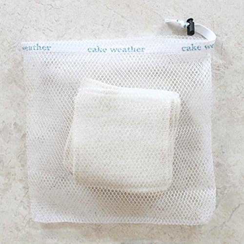 Organic Reusable Makeup Remover Pads + Laundry Bag (Set of 7 Wipes) - American-made, GOTS-certified Cotton Sherpa, Gentle on Skin, Chemical-Free,