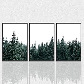 signwin 3 Piece Framed Canvas Wall Art Pine...