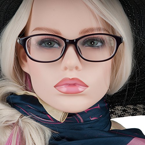 L7 Mannequin Realistic American Polypropylene Mannequin Head Form with Shoulder Bust - Thumbnail 2