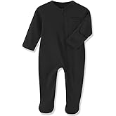 Eleven's Kingdom Baby Kids Sleep and Play,Baby Cotton Pajamas with Mitten Cuffs, 2 Way Zipper Footed Sleeper 0-12 Month