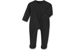 Eleven's Kingdom Baby Kids Sleep and Play,Baby Cotton Pajamas with Mitten Cuffs, 2 Way Zipper Footed Sleeper 0-12 Month