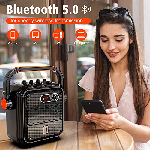 JYX Karaoke Machine with 2 UHF Wireless Microphones for Adults