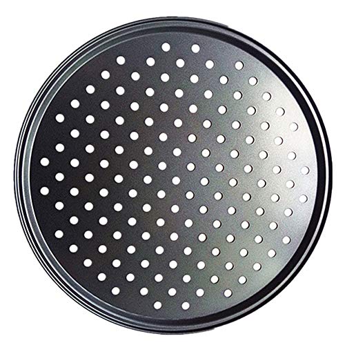 Ochine Pizza Pan with Holes, Non-Stick Pizza Tray, Stainless Steel Pizza Pan, Non-Stick Pizza Pans, Nonstick Round Pizza Baking Sheet Oven Tray Steel Pizza Bakeware for Home Restaurant Kitchen Baking
