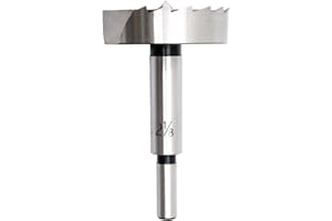Forstner Drill Bit Precision Shear Multi-Tooth High Carbon Steel 3/8 Inch Shank Woodworking Tool 2-1/8 inch Dia.