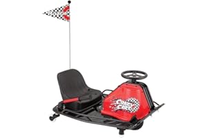 Razor Crazy Cart Sport - 24V Electric Drifting Go Kart, Variable Speed, Up to 12 mph, Up To 40 Minutes of Continuous Use, Drift Bar for Controlled Drifts, Ages 9+