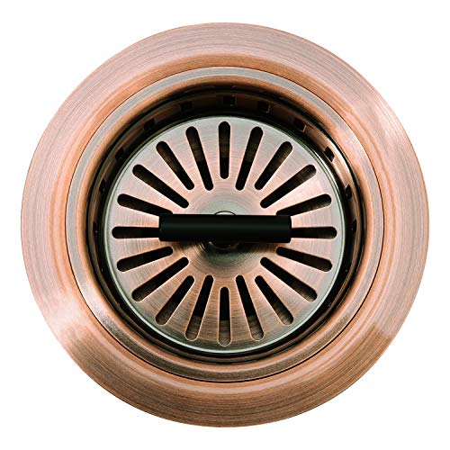 KONE Copper Sink Drain 3.5 Inch Kitchen Sink Drain Assembly Stainless Steel Sink Strainer Sink