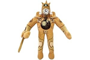 TQJOUJOU Skibidi Toilet Titan Speakerman Plush Toy, Horror Game Speakerman Boss Stuffed Plushie Doll Toys, Collectible Gifts for Fans and Kids (Clockman)