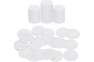 uxcell 64Pcs Plastic Poker Chips, 0.9 Inch Mini Bingo Chips Learning Counters Counting Counters Disks Markers Opaque Game Tok