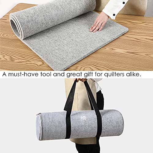 OHOCO Wool Pressing Mat for Quilting 15 x 54 XL Extra Large Felt Ironing Pad 3/8" Thick, 100