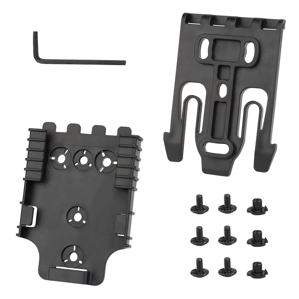 Gunyoo Quick Locking System Kit, with QLS19 and QLS22 Adapter Base Quick Release Buckle, for Quick Connect Work Holster and accessories (Black)