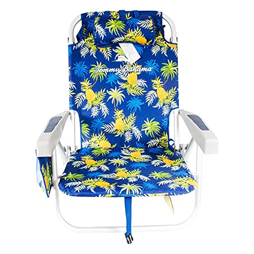 2 Tommy Bahama Backpack Beach Chairs Blue/Pineapple Pricepulse