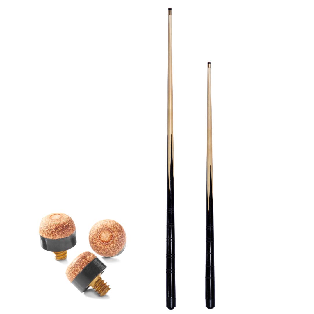 SGL 1 x 42' and 1 x 36' Pool Cue, Ideal for Limited Space, Billiards or Snooker, Wood, 11mm Tip, 2 Players, Kid